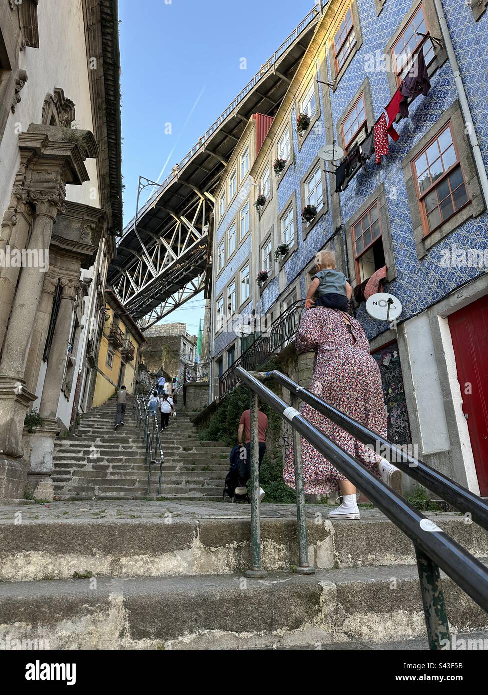 Stairs Going Down Porto Descent Stock Photo 2340111027