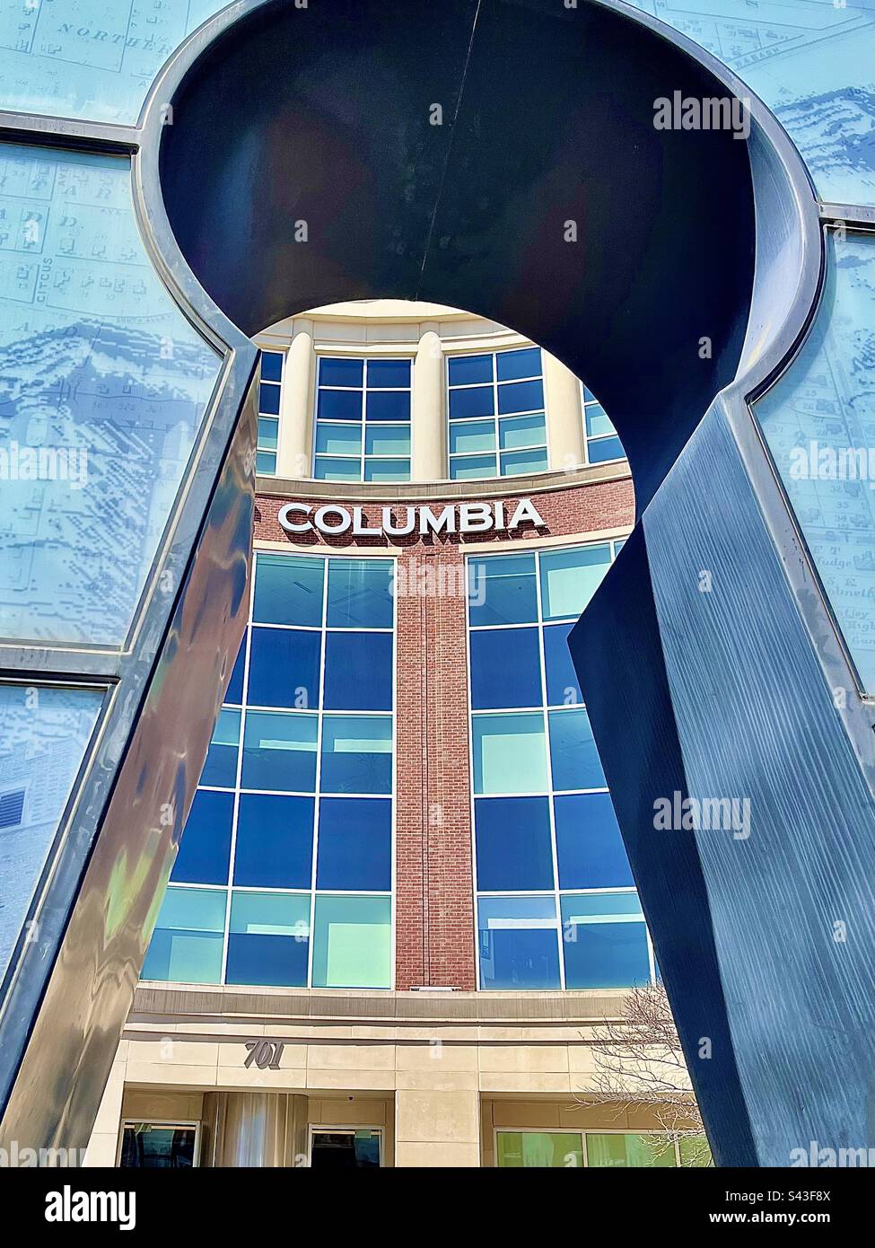 Keyhole Building. Columbia, Missouri, - Smartphone Captured Stock Image