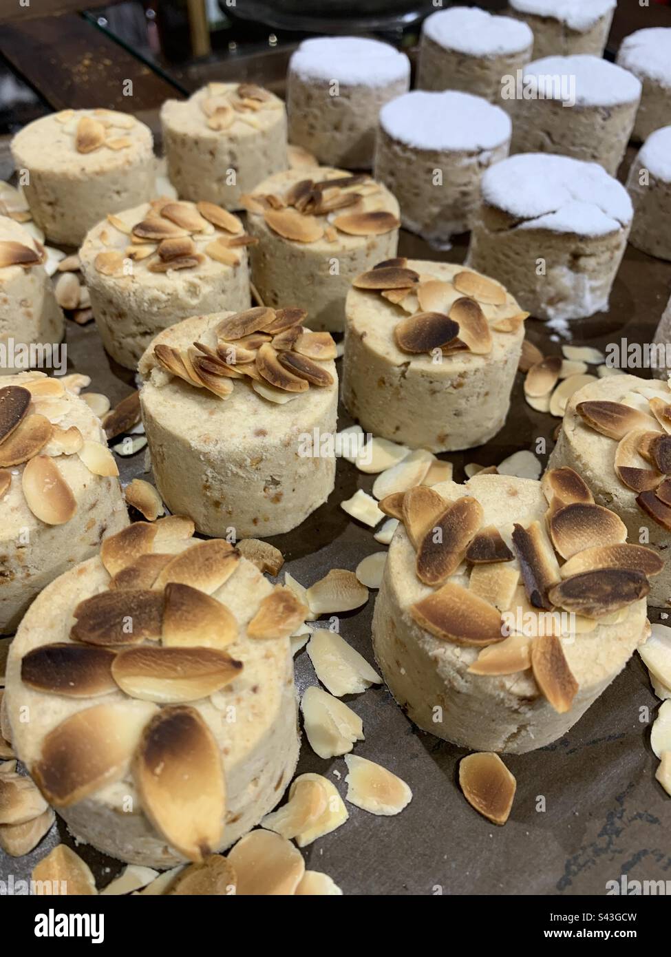Almond halva style cakes in Ronda Spain - Smartphone Captured Stock Image
