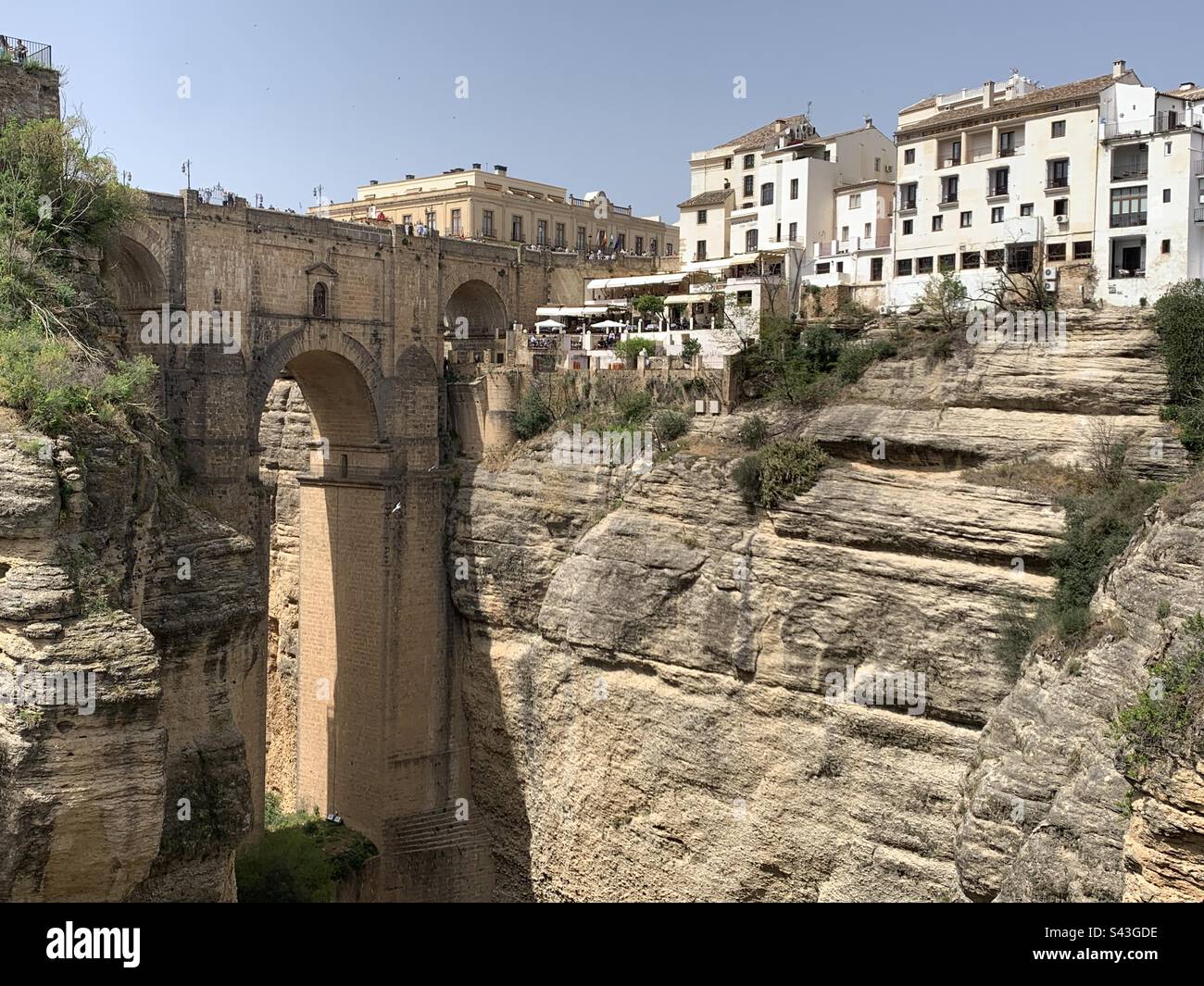 New bridge in Ronda Spain - Smartphone Captured Stock Image