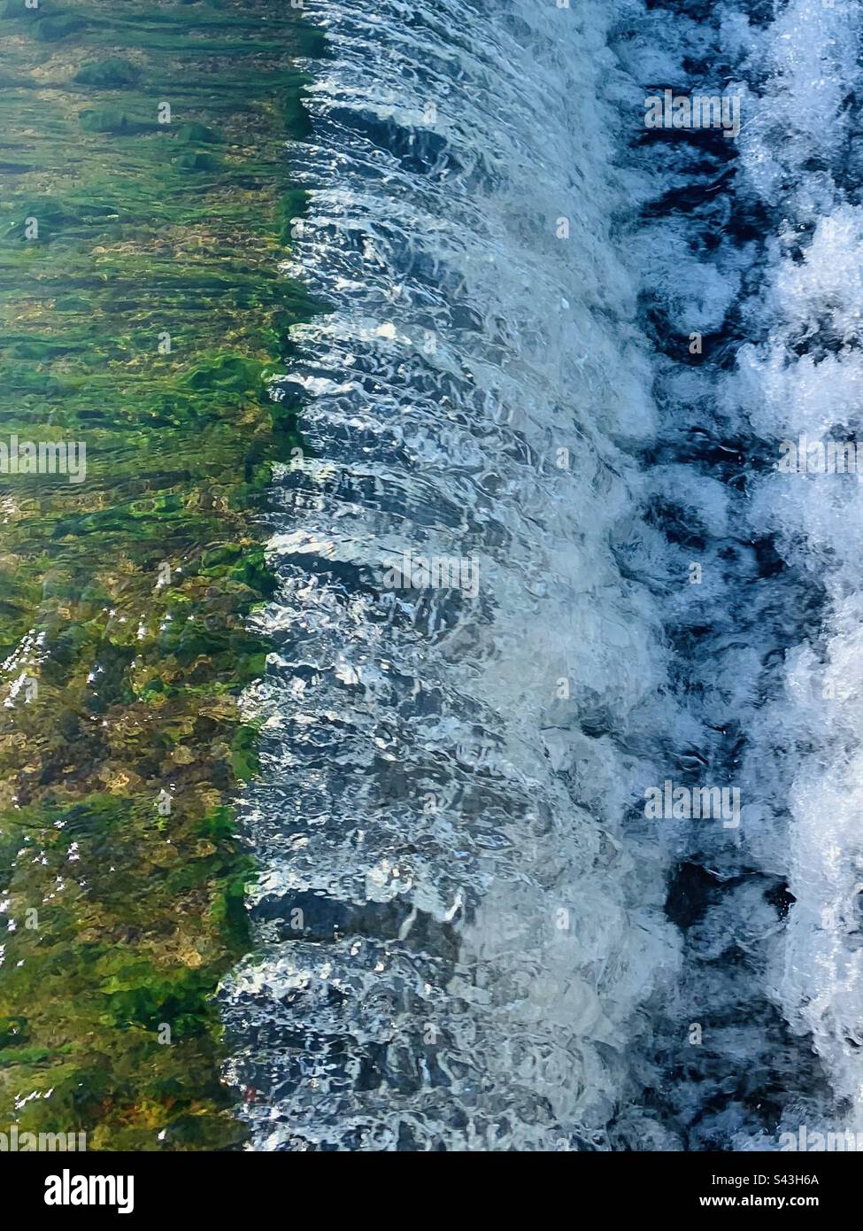 A Tumbling Weir Stock Photo