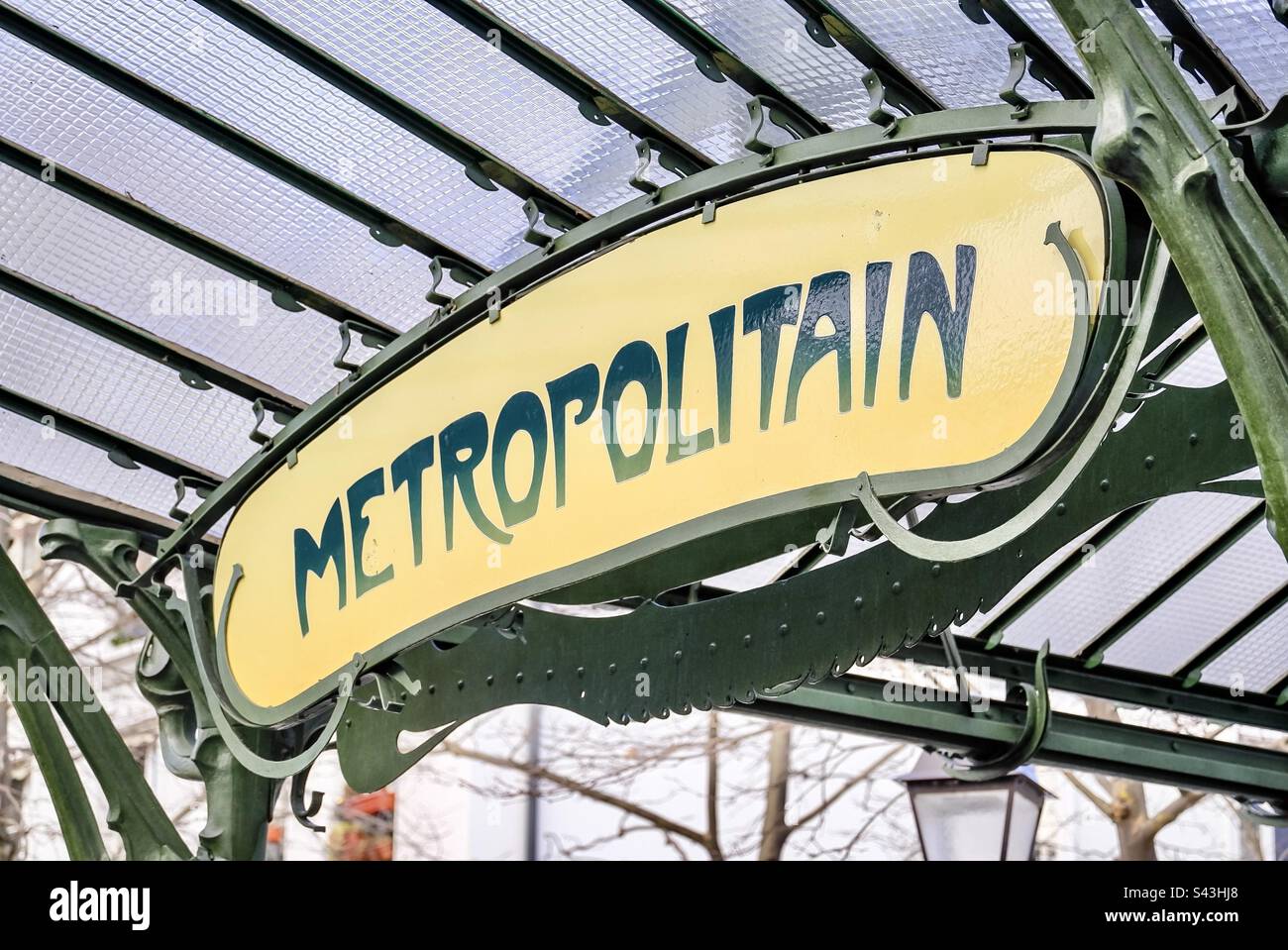 Metropolitan entry in Paris - Smartphone Captured Stock Image