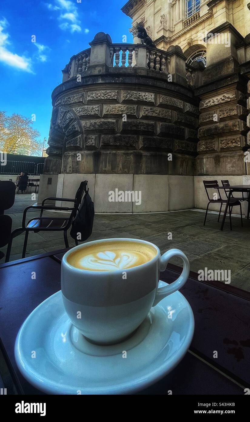 Coffee at Tate Britain, in the café, copyright Alan Hall - Smartphone Captured Stock Image