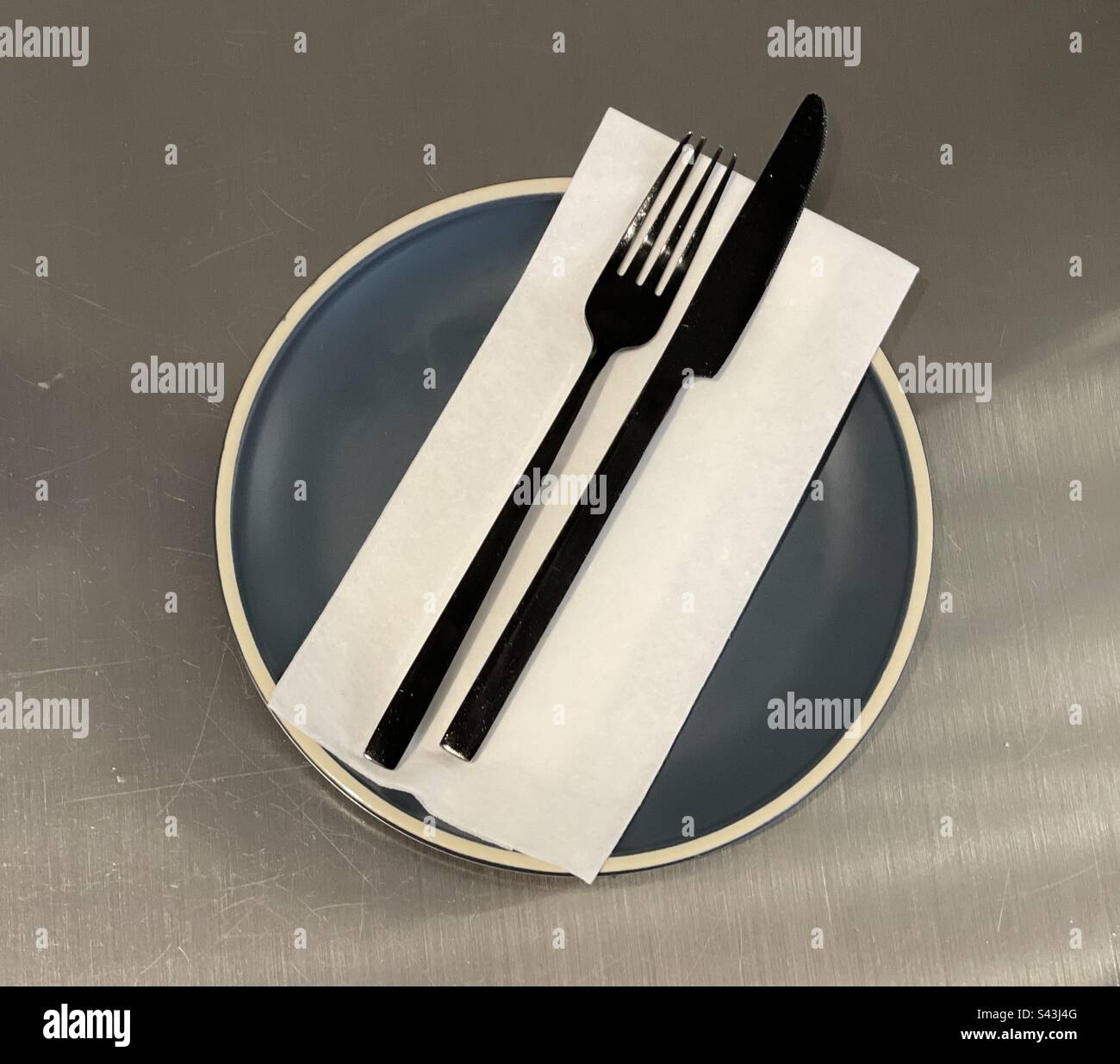 Place setting for one - Smartphone Captured Stock Image