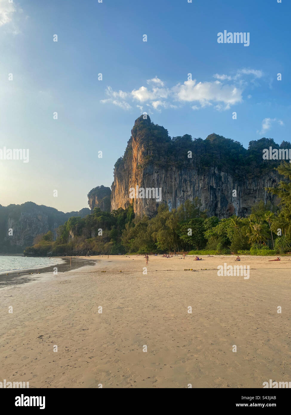 Scenic sunset on Railay Beach in Krabi Province, Thailand. - Smartphone Captured Stock Image