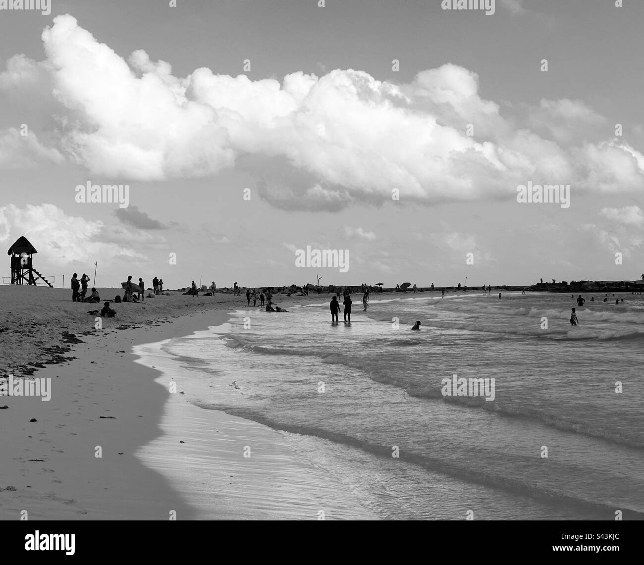 Playa Gaviota Azul, Hotel Zone, Cancun, Quintana Roo, Yucatan Peninsula, Mexico - Smartphone Captured Stock Image