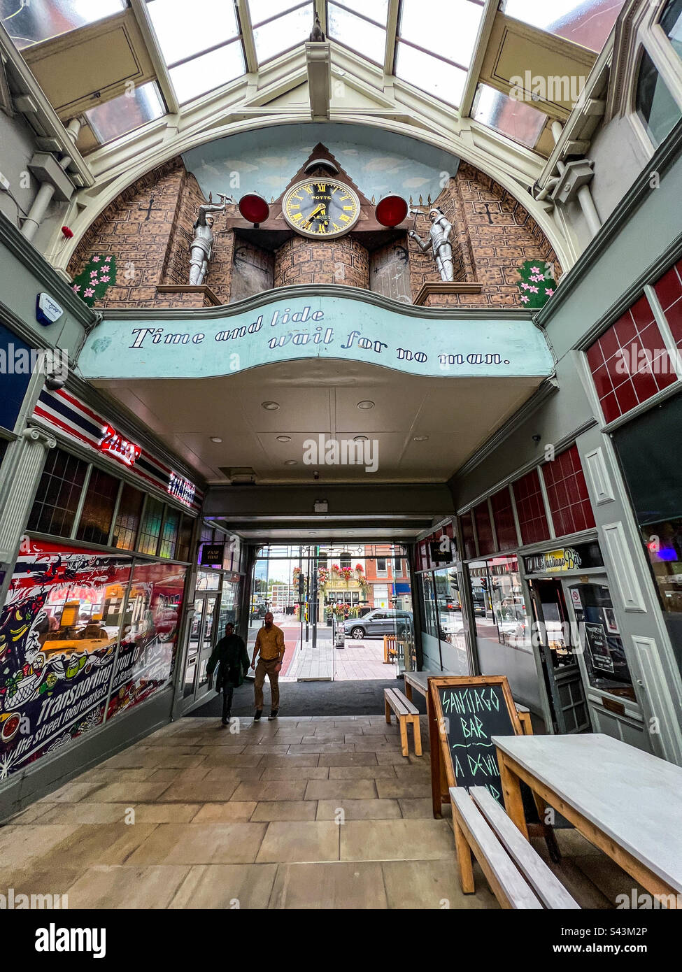Grand Arcade shopping arcade in Leeds City Centre - Smartphone Captured Stock Image