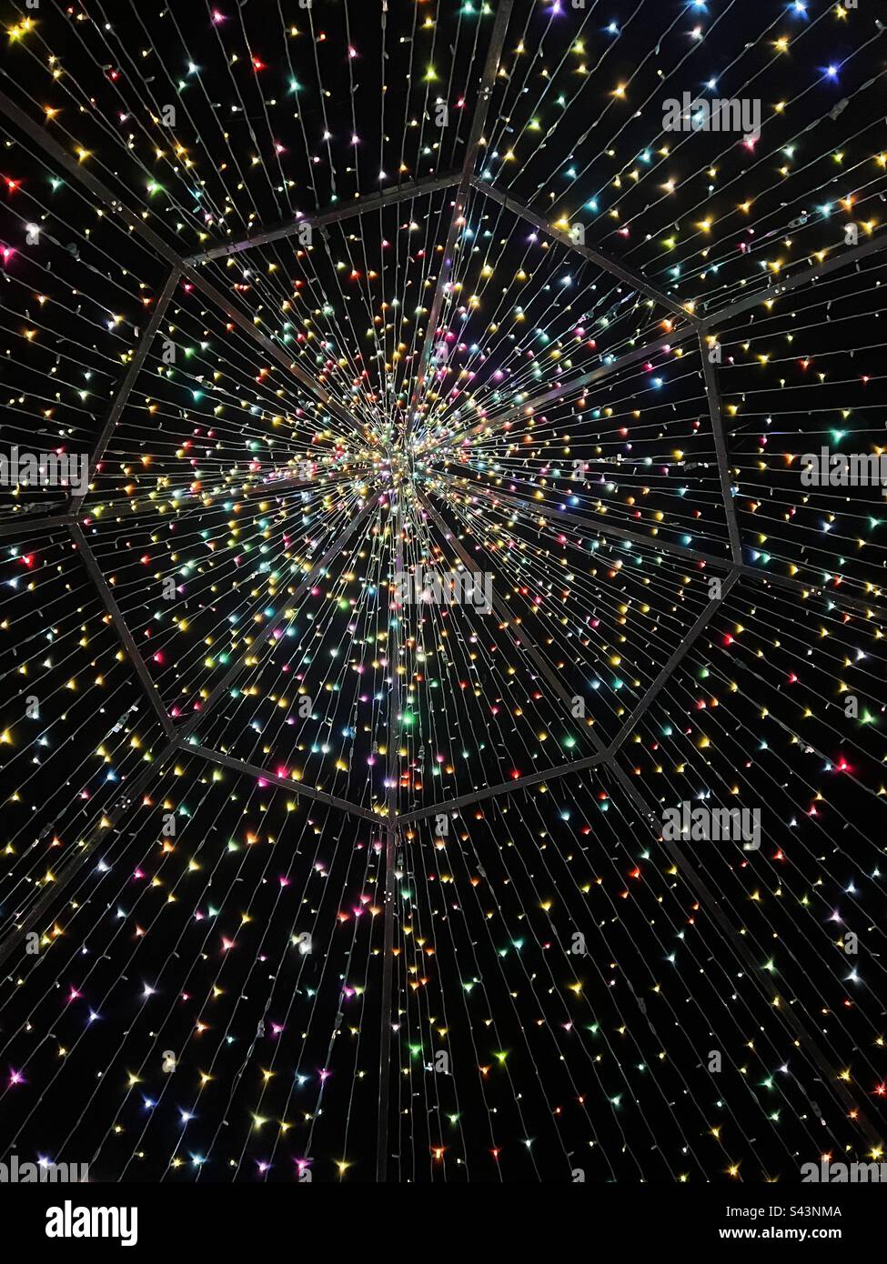 Canopy Christmas Lights Stock Photo Alamy