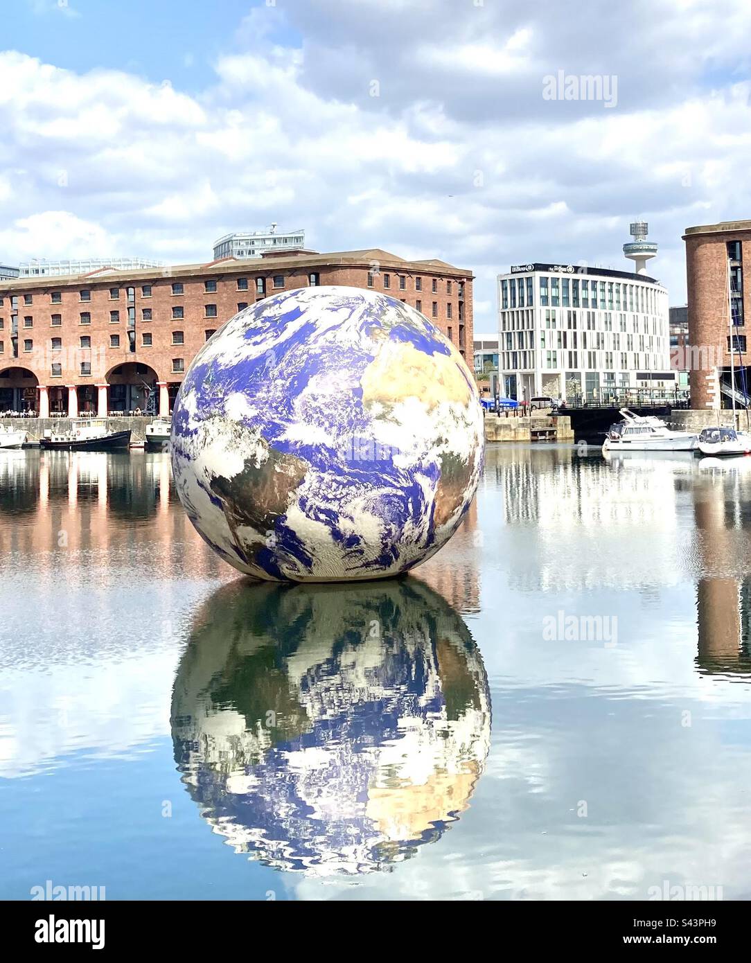 Floating earth Albert Dock Stock Photo Alamy