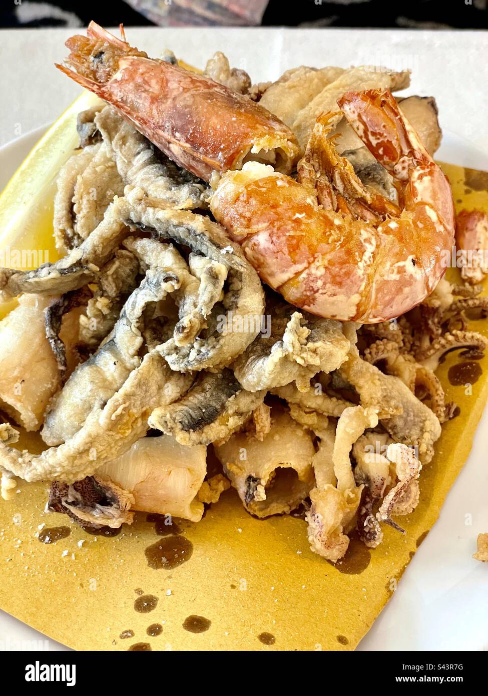 Cucina italiana, frittura di pesce Stock Photo