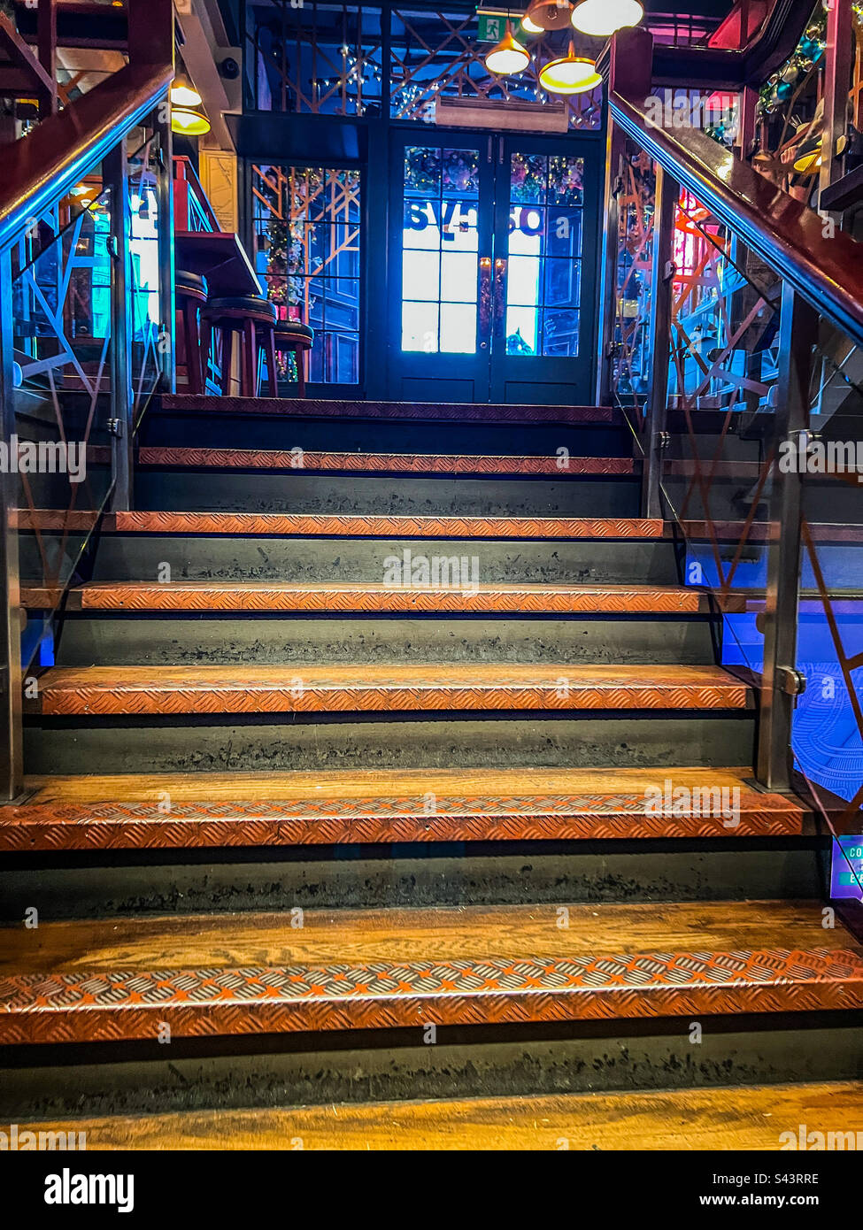 Steps to bar outside - Smartphone Captured Stock Image Steps to bar outside - Smartphone Captured Stock Image