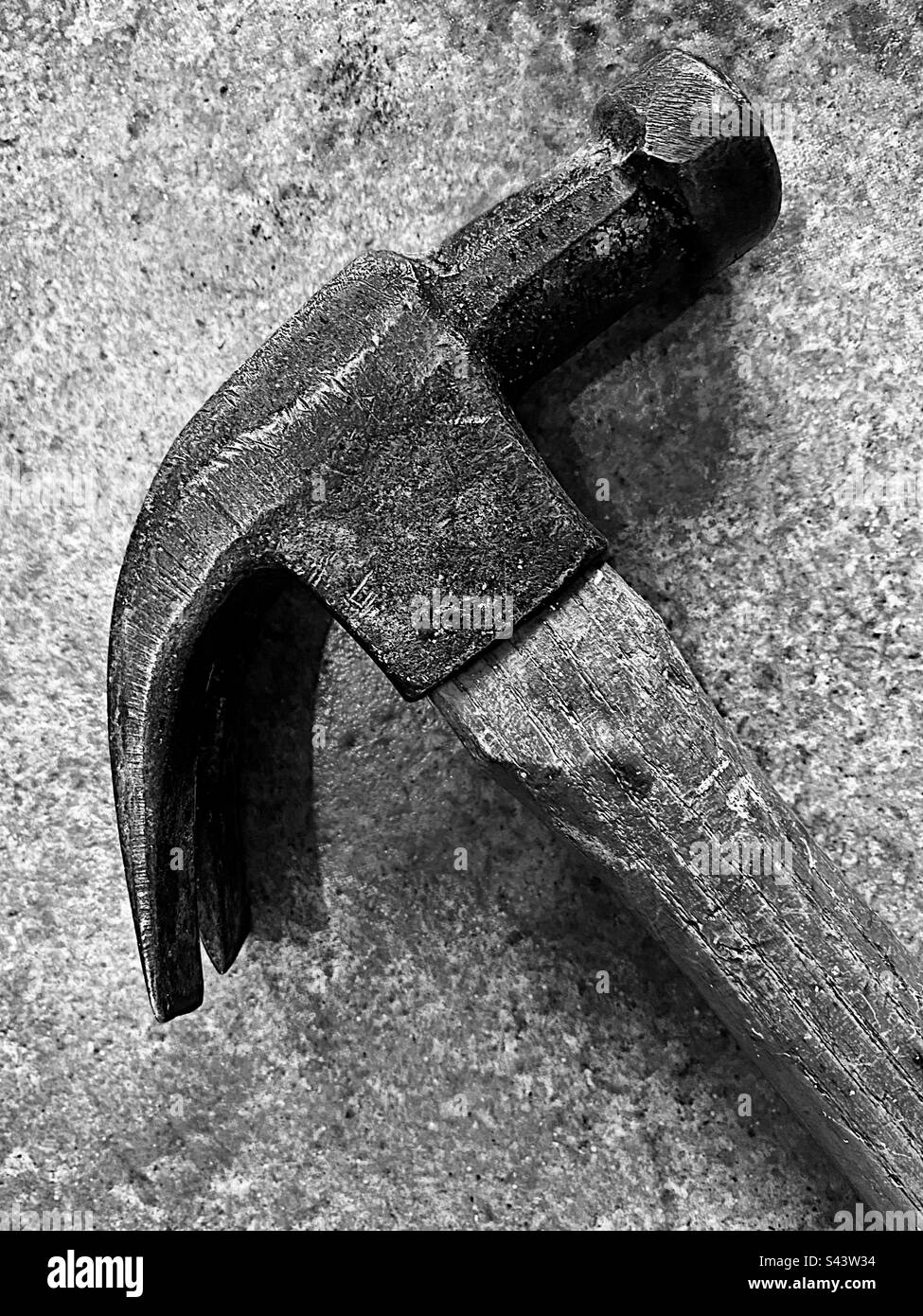 Head of a hammer in black and white Stock Photo Alamy
