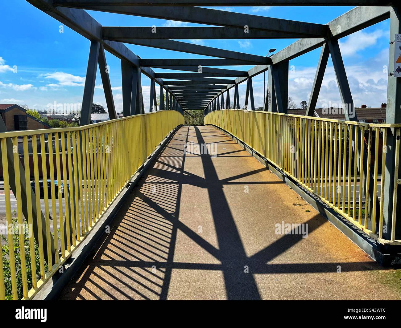 Bridge over a dual carriageway - Smartphone Captured Stock Image