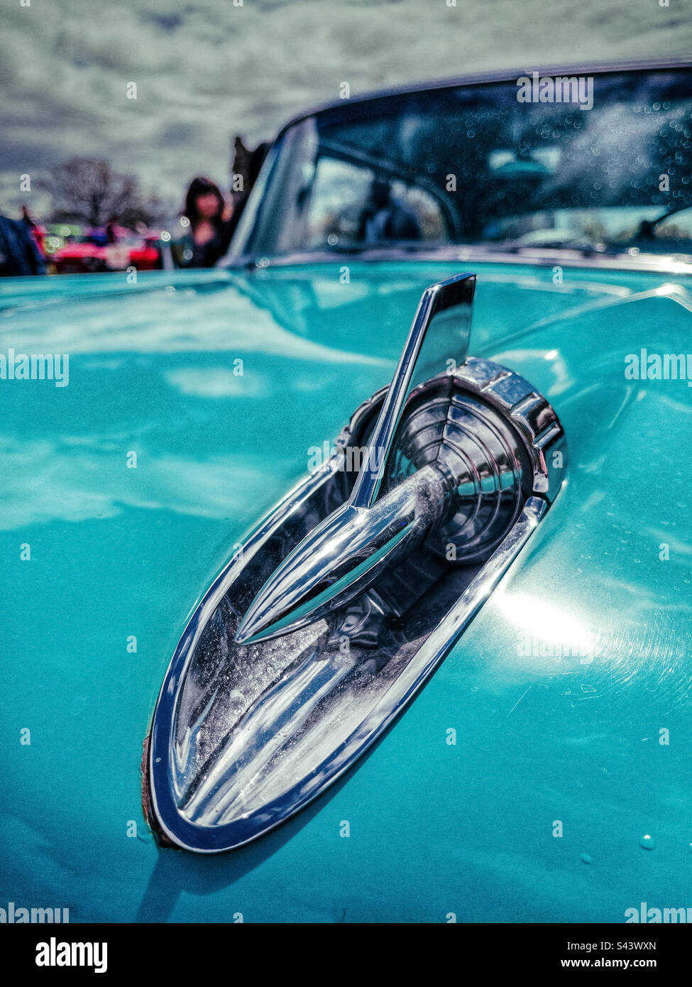 Chevrolet Bel Air hood ornament at singleton park vintage car show