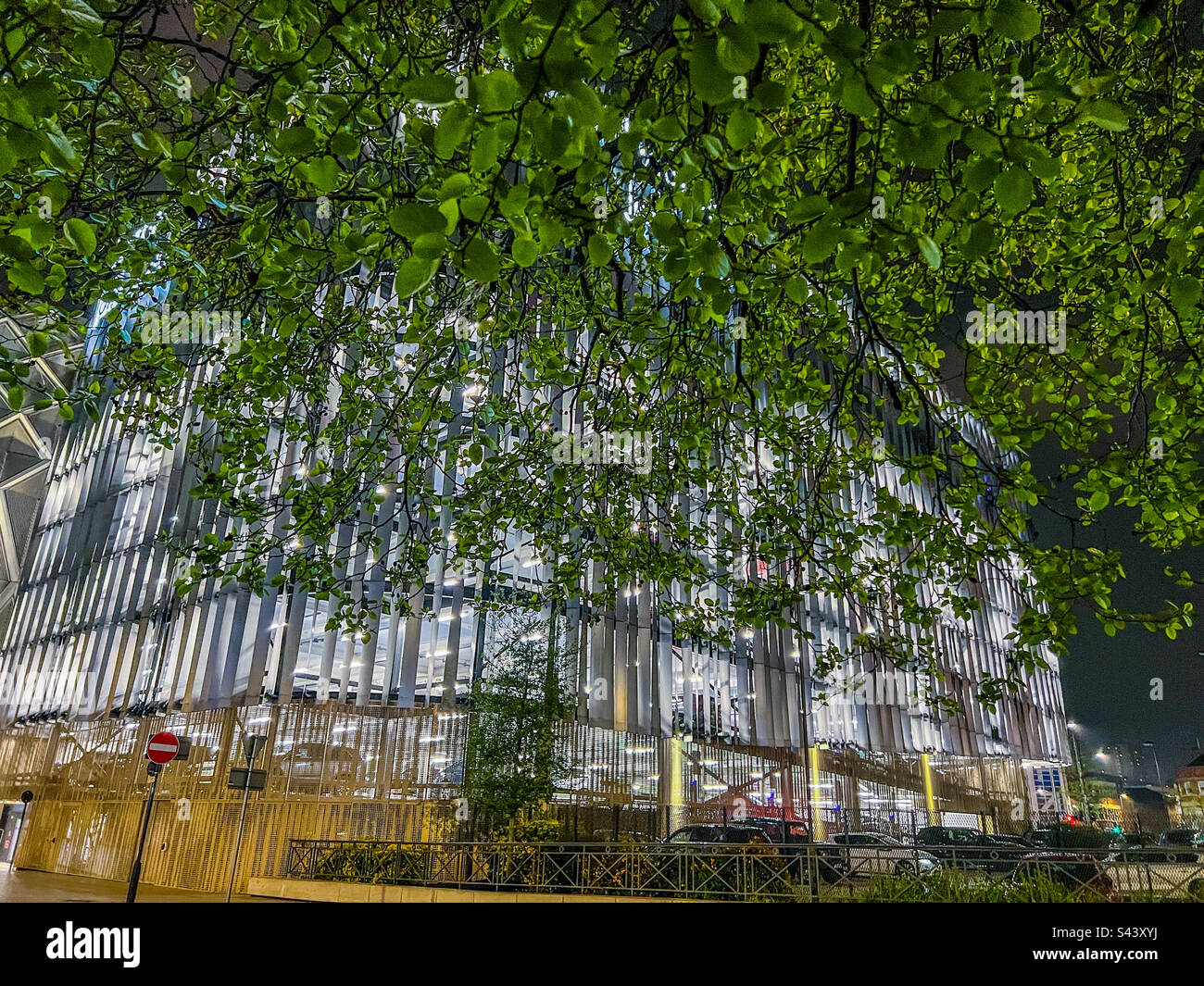John Lewis Victoria Gate multi storey car park in Leeds city centre at night - Smartphone Captured Stock Image