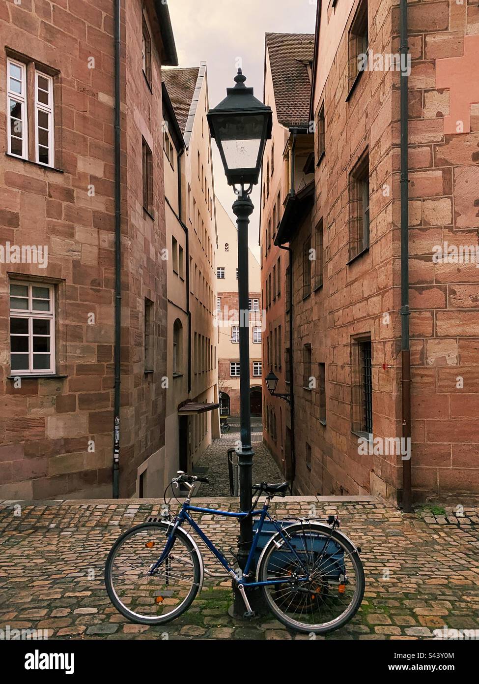 Bicycle in old town - Smartphone Captured Stock Image