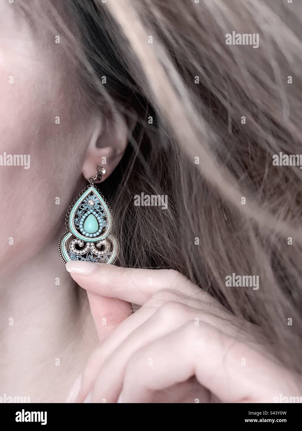 Fashionable earrings - Smartphone Captured Stock Image