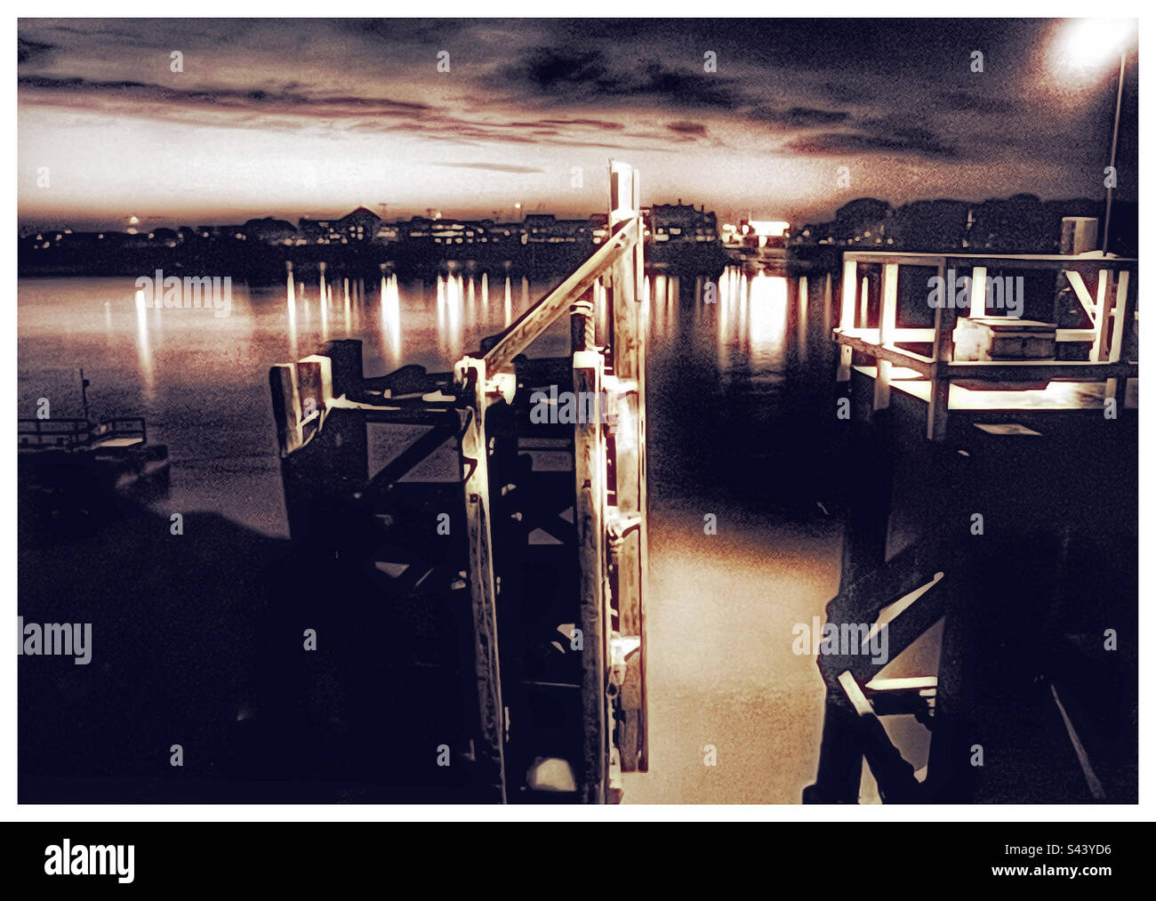 The River Thames at dusk. - Smartphone Captured Stock Image