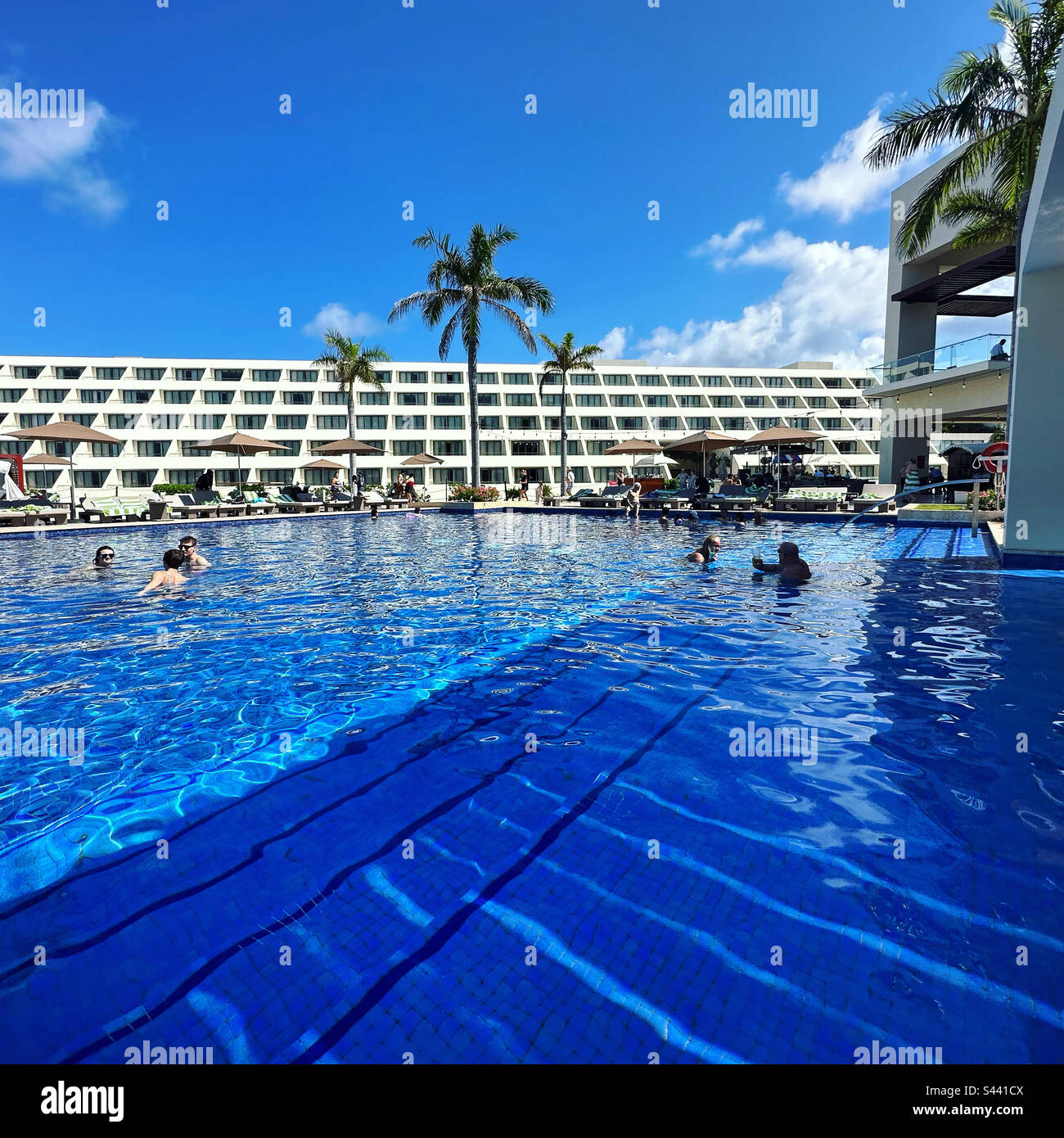 February, 2023, Swimming pool, Hyatt Ziva Cancun, Hotel Zone, Cancun
