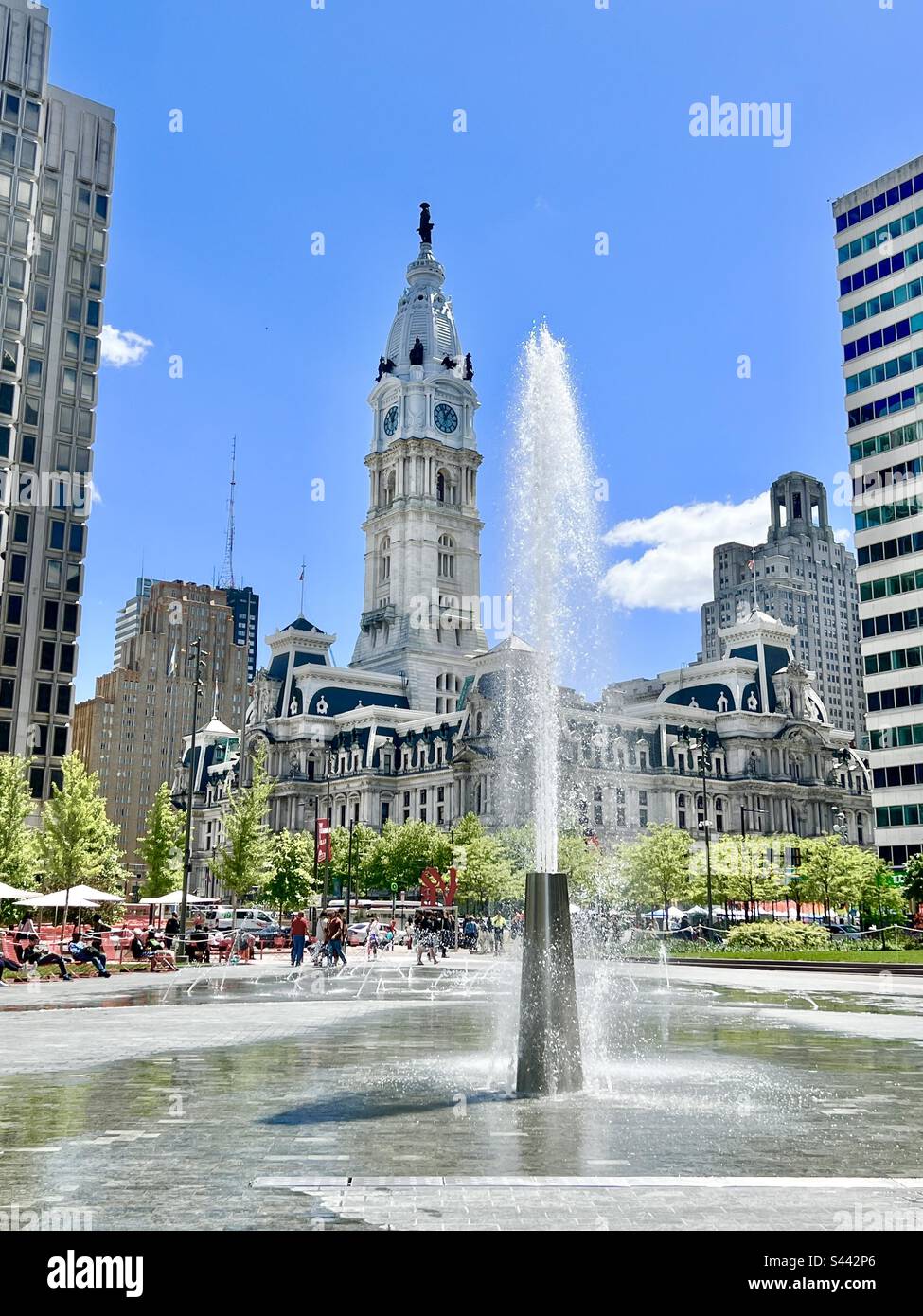Fountain In Front Of City Hall Taken From Love Park Philadelphia fountain-in-front-of-city-hall-taken-from-love-park-philadelphia