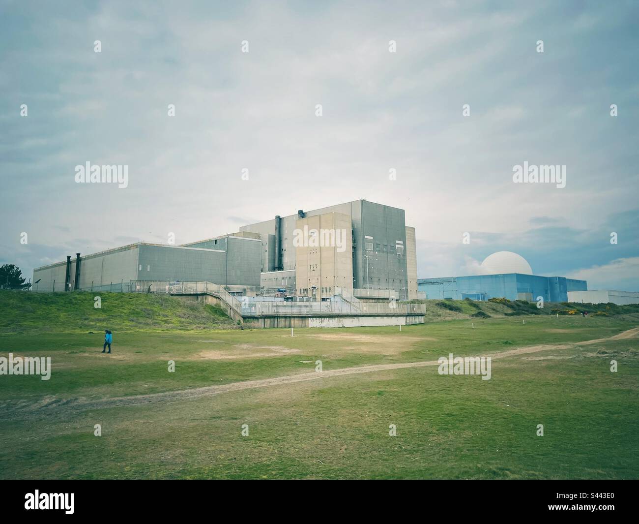 Sizewell A & B nuclear power stations Suffolk UK - Smartphone Captured Stock Image