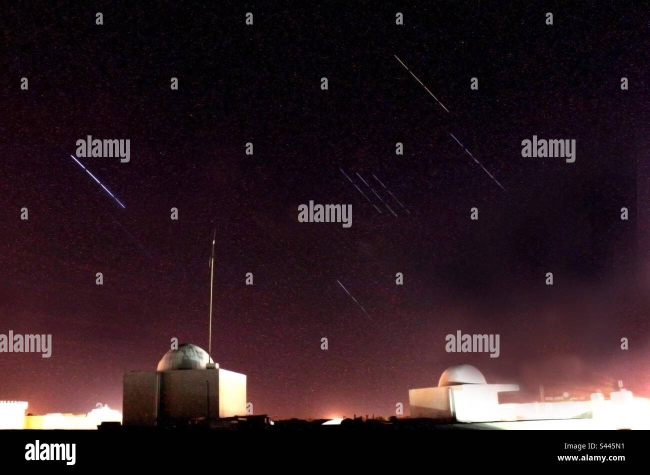 Meteor shower, shooting stars in Tunisia, Africa Stock Photo Alamy