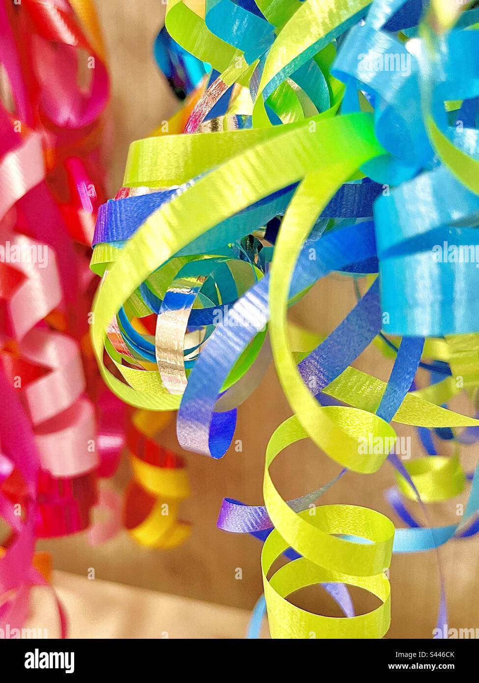Holiday gift wrap ribbons. Stock Photo