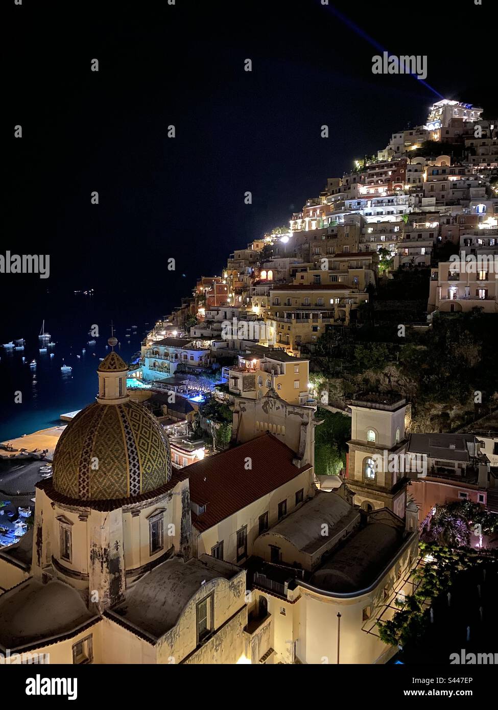 Positano at Night, Amalfi Coast, Italy Stock Photo - Alamy