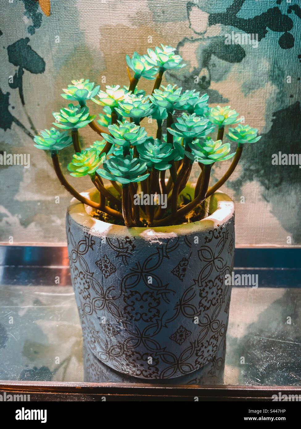 An artificial pot plant - Smartphone Captured Stock Image