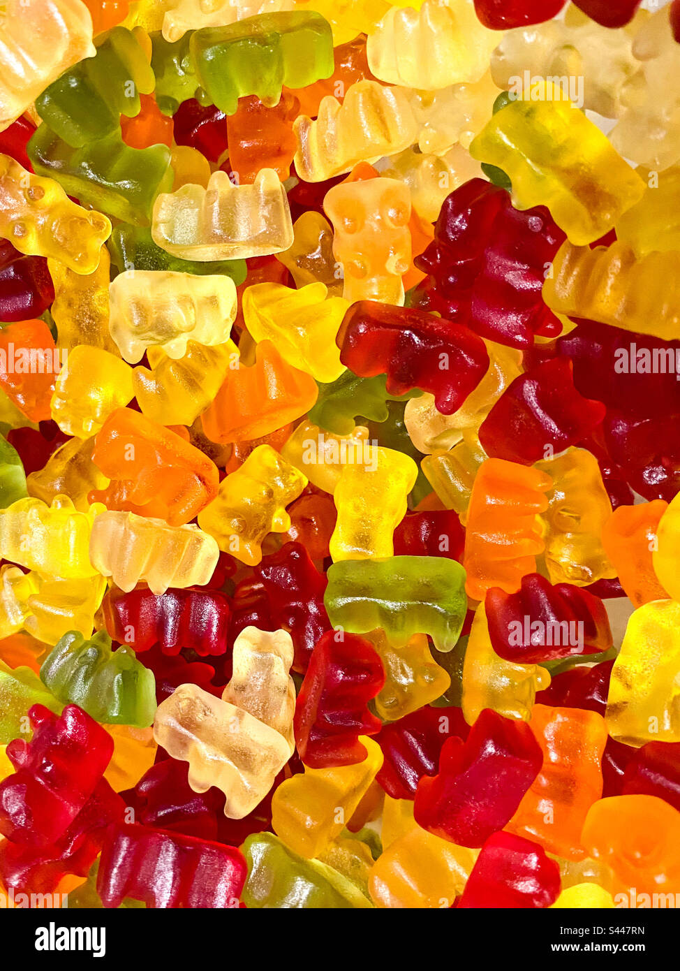 Colourful jelly bear sweets - Smartphone Captured Stock Image