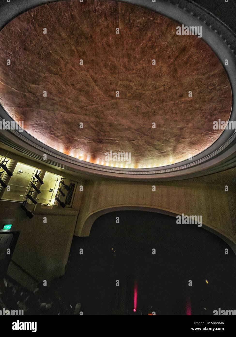Ceiling and auditorium of the Duchess Theatre in London - Smartphone Captured Stock Image