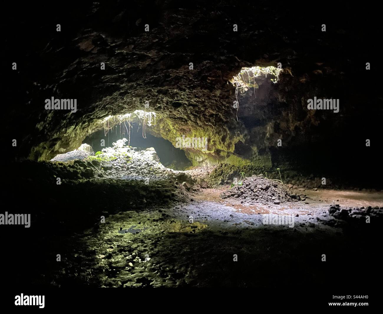 The volcanic cluster caves in Haikou, Hainan province, China Stock Photo