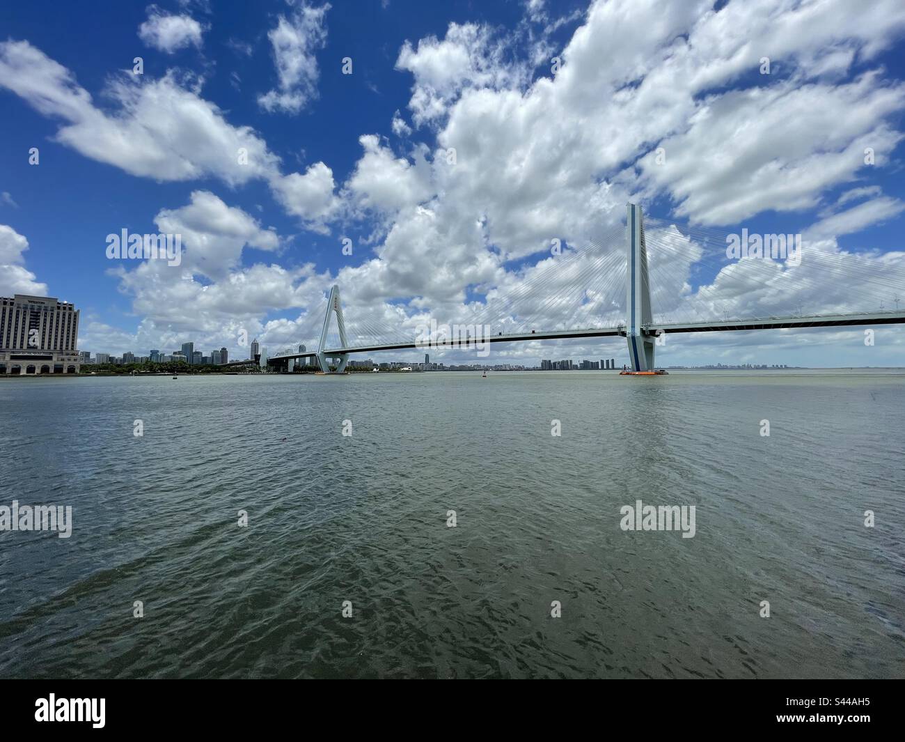 The bridge between Haikou City and Haidian island, Haikou City, Hainan province, China Stock Photo