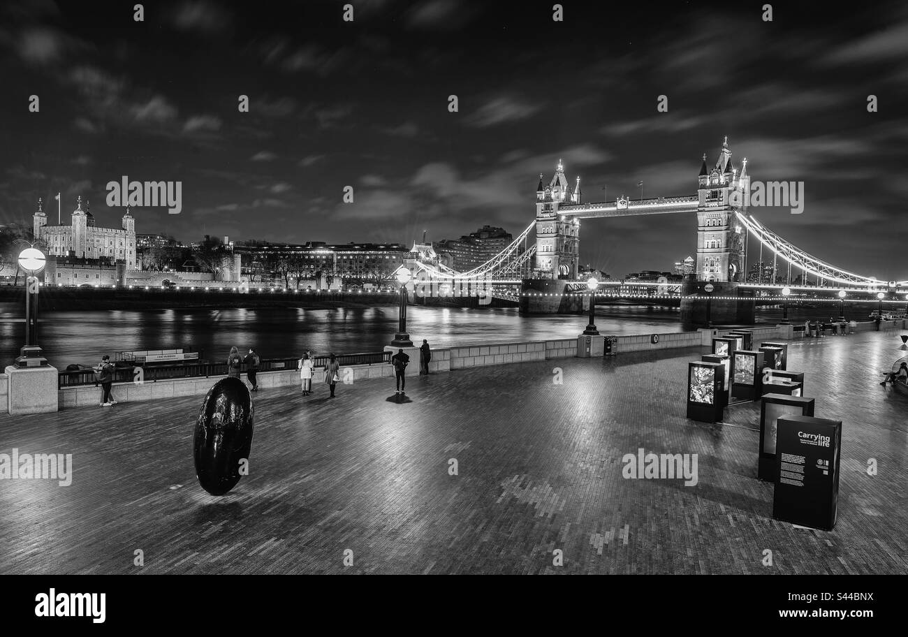 Tower Bridge at night - Smartphone Captured Stock Image