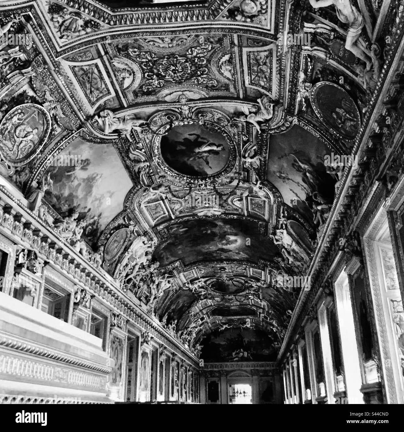 Louvre ceiling Black and White Stock Photos & Images Alamy