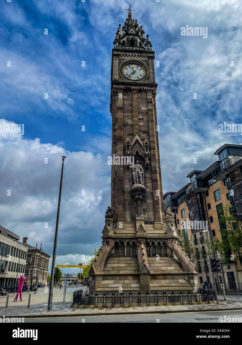 Albert memorial clock, Belfast Stock Photo