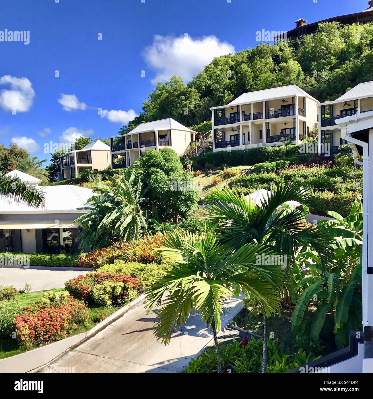 An Antiguan resort Stock Photo