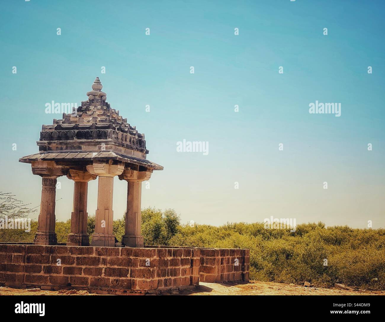 Indian architecture around nature. Stock Photo