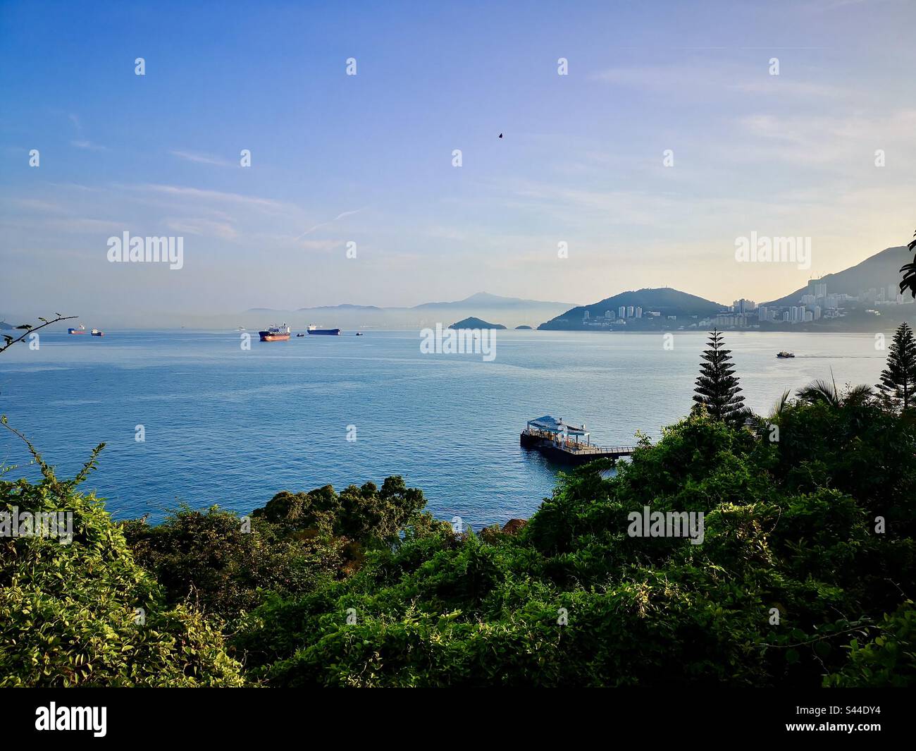 Morning views from Lamma island in Hong Kong. - Smartphone Captured Stock Image