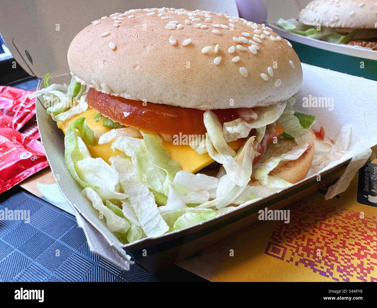 The McPlant vegan burger at McDonald's in Cork, Ireland. Stock Photo