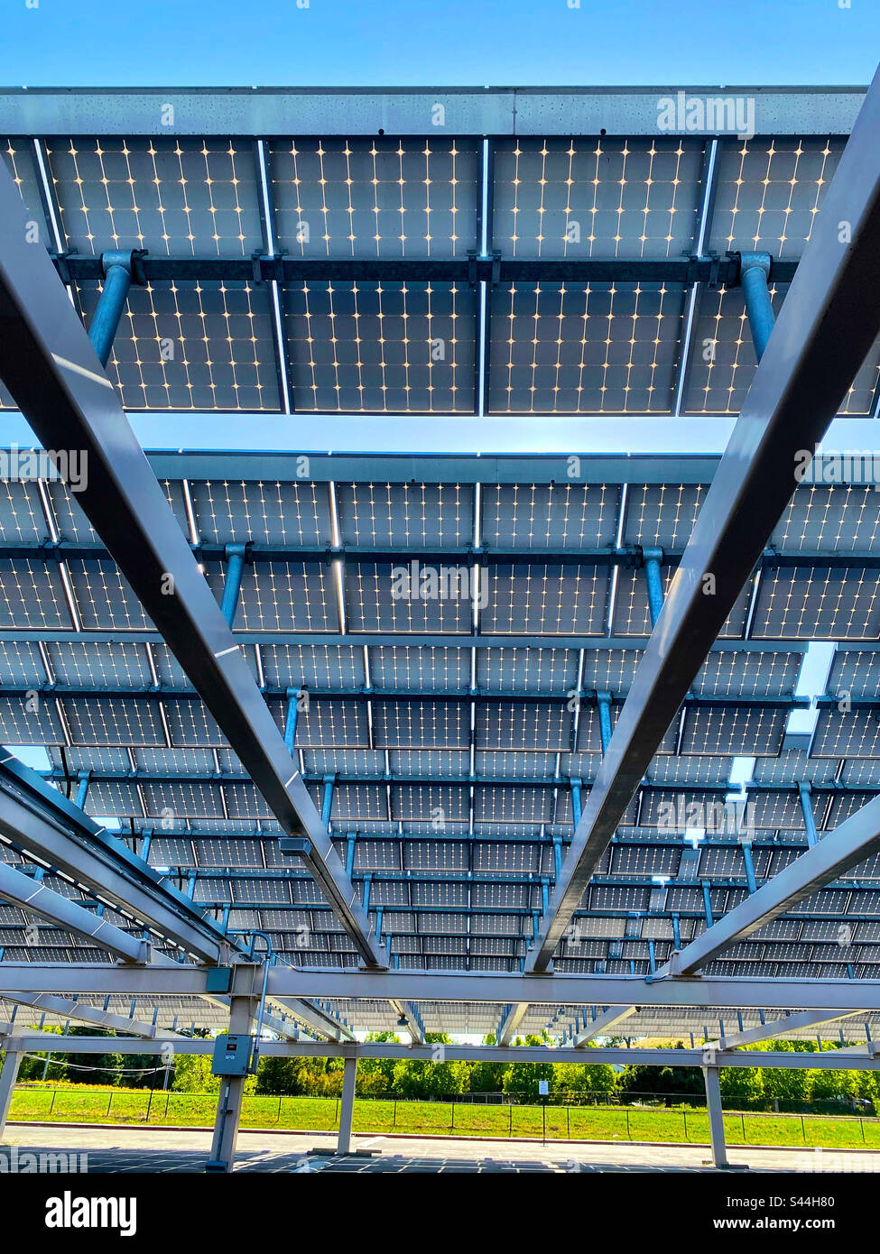 Solar panel array - Smartphone Captured Stock Image