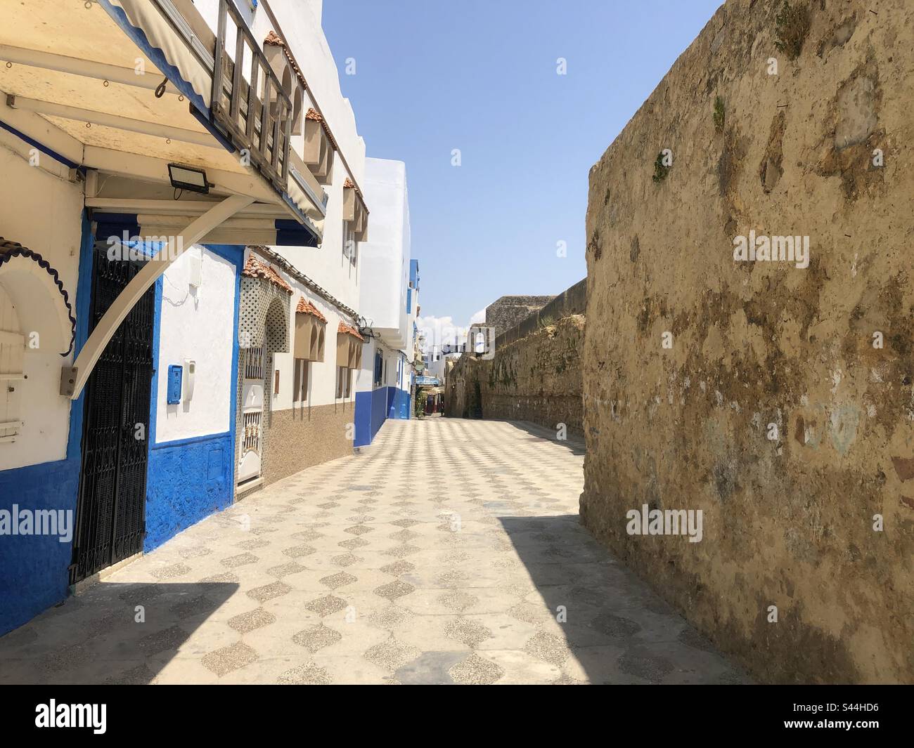 Street view medina Assilah Morocco Stock Photo