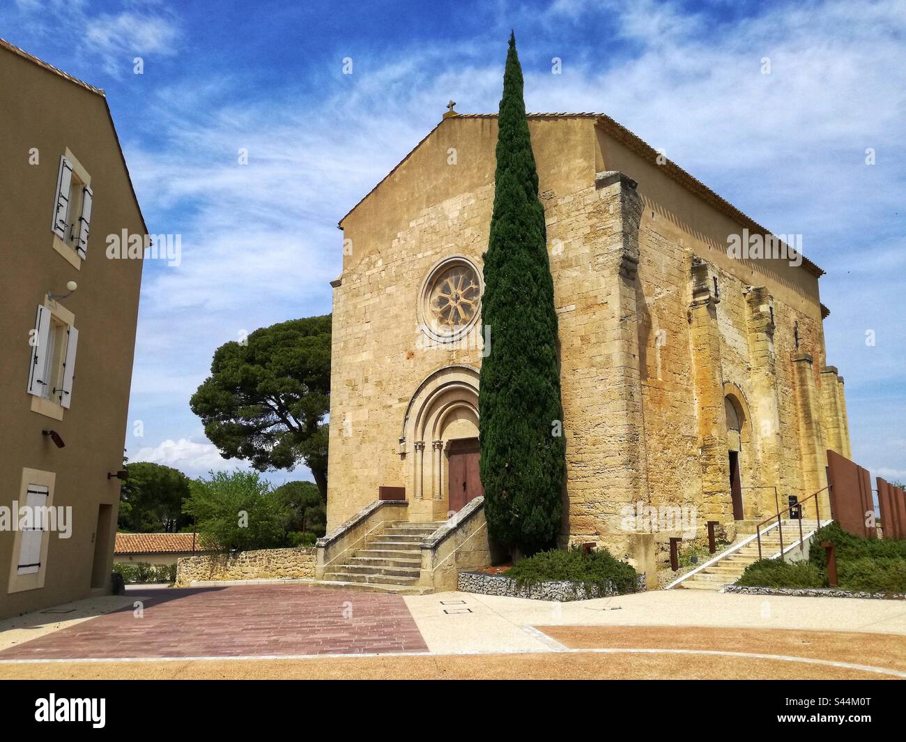 Church in Domaine de Bayssan. Beziers. Occitanie, France - Smartphone Captured Stock Image