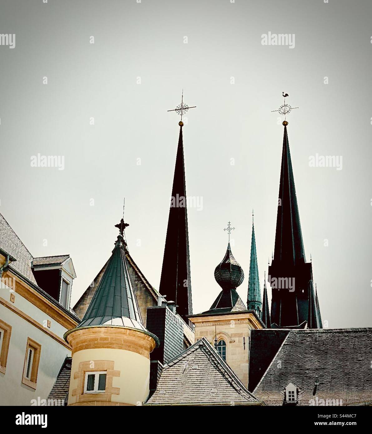 Conical roof tops - Smartphone Captured Stock Image