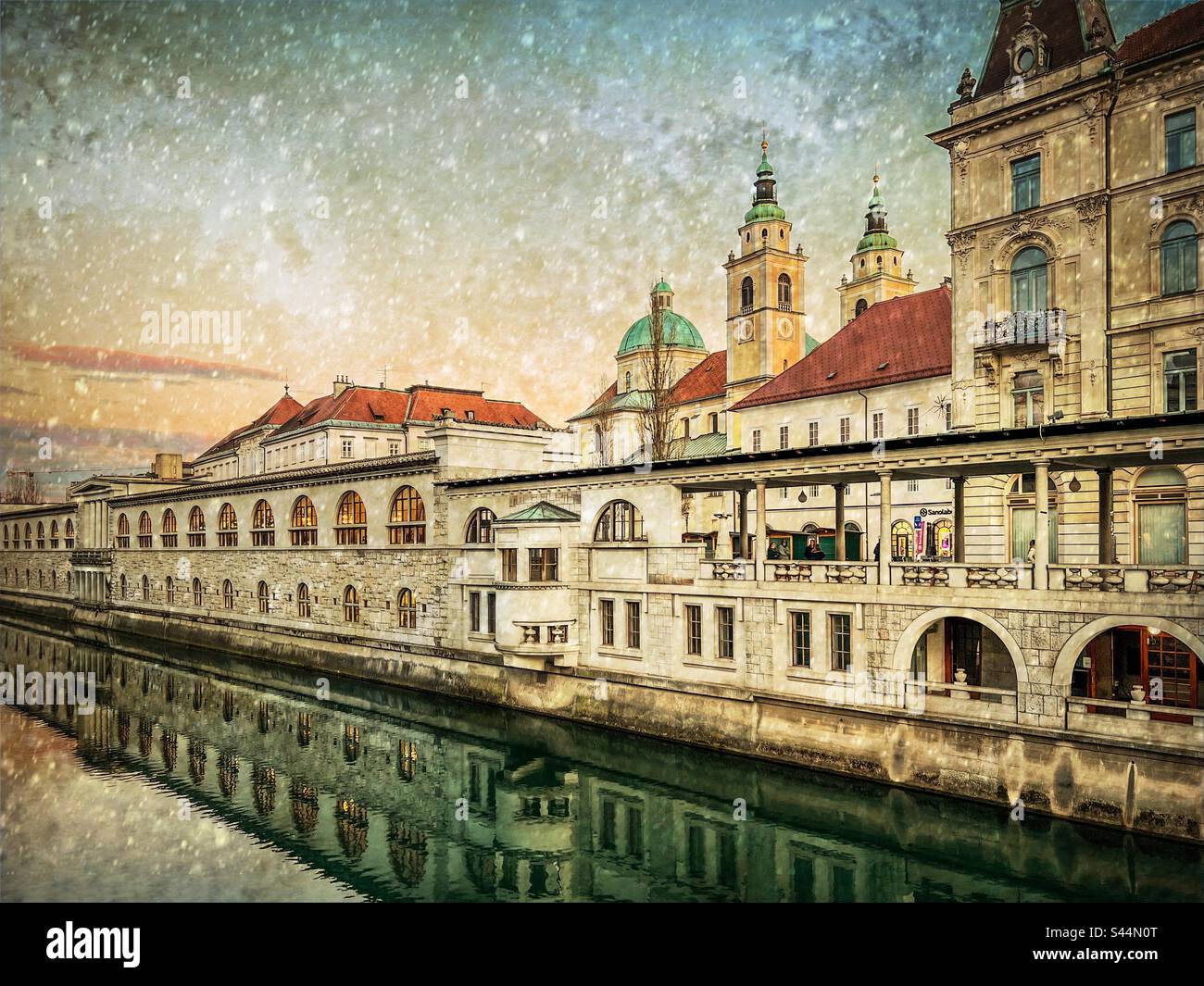 Ljubljana, Slovenia - Smartphone Captured Stock Image