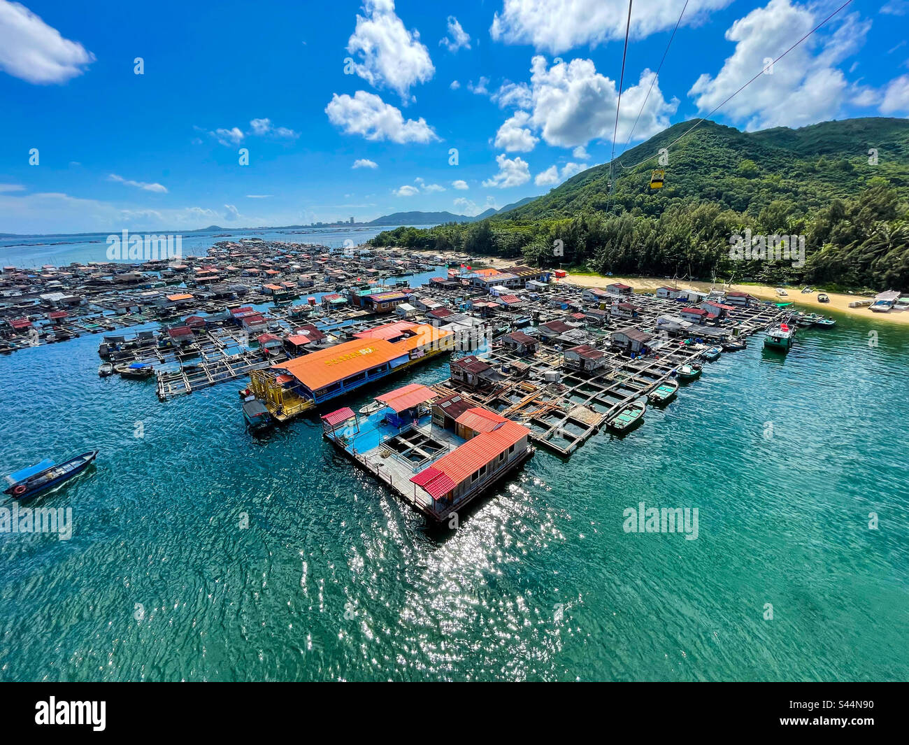 Floating fishing village - Smartphone Captured Stock Image