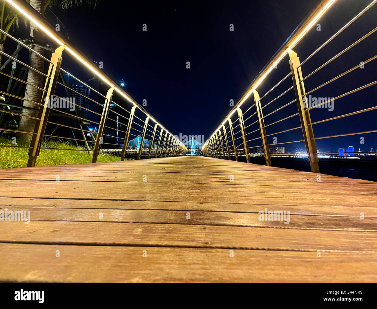Night time walk way - Smartphone Captured Stock Image