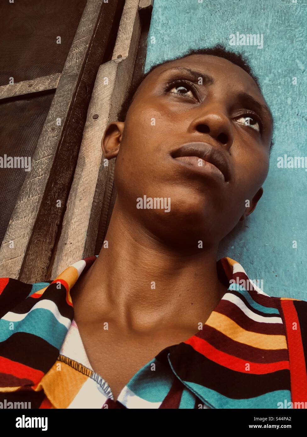 Sad black African girl Stock Photo Alamy