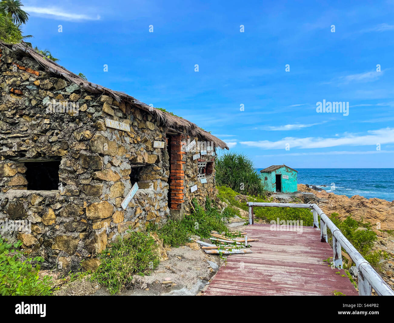 Hidden beach house - Smartphone Captured Stock Image