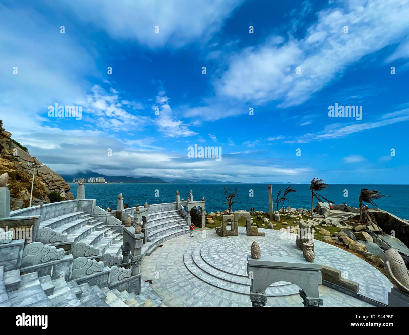 Stadium overlooking ocean - Smartphone Captured Stock Image